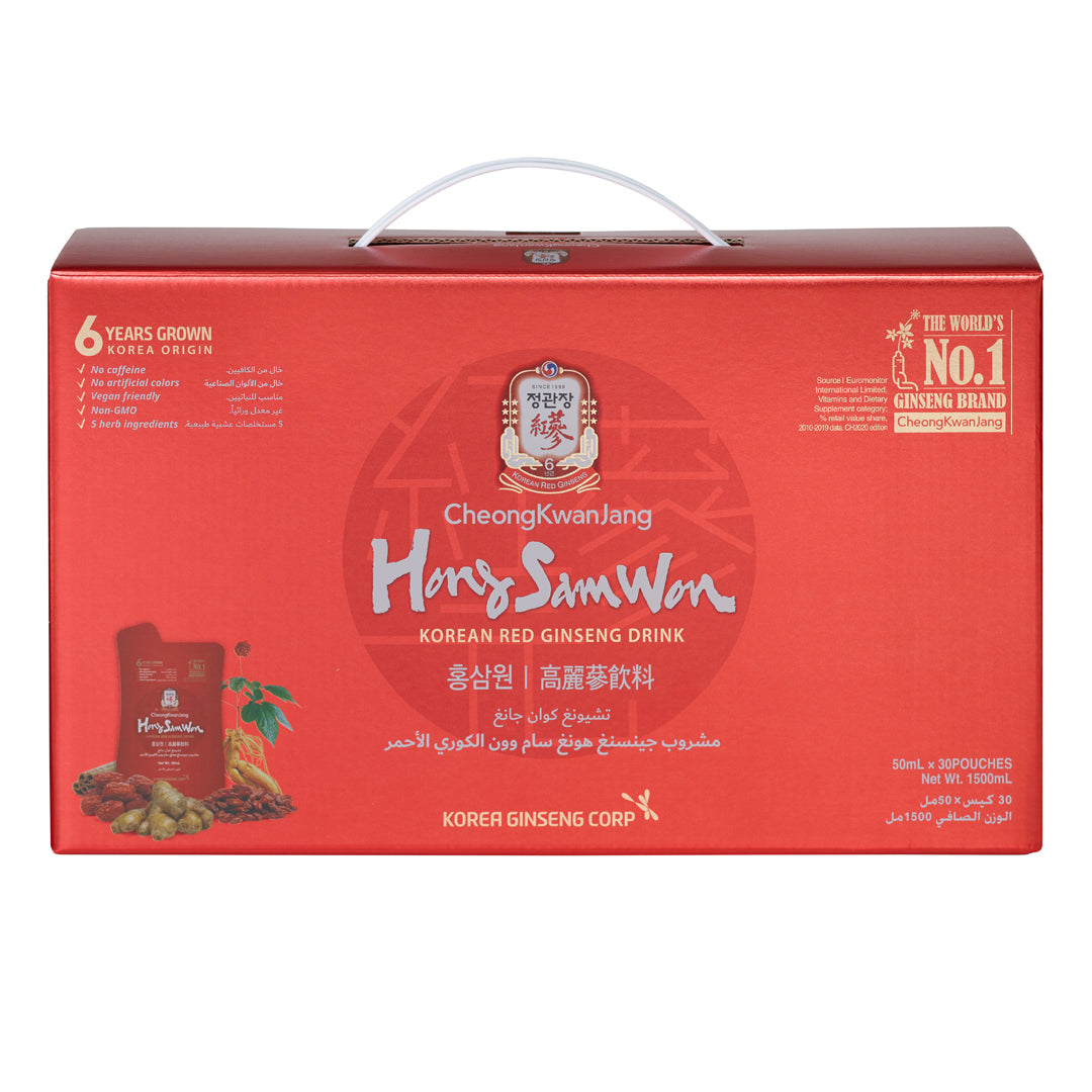 hong sam won korean red ginseng drink caffeine free