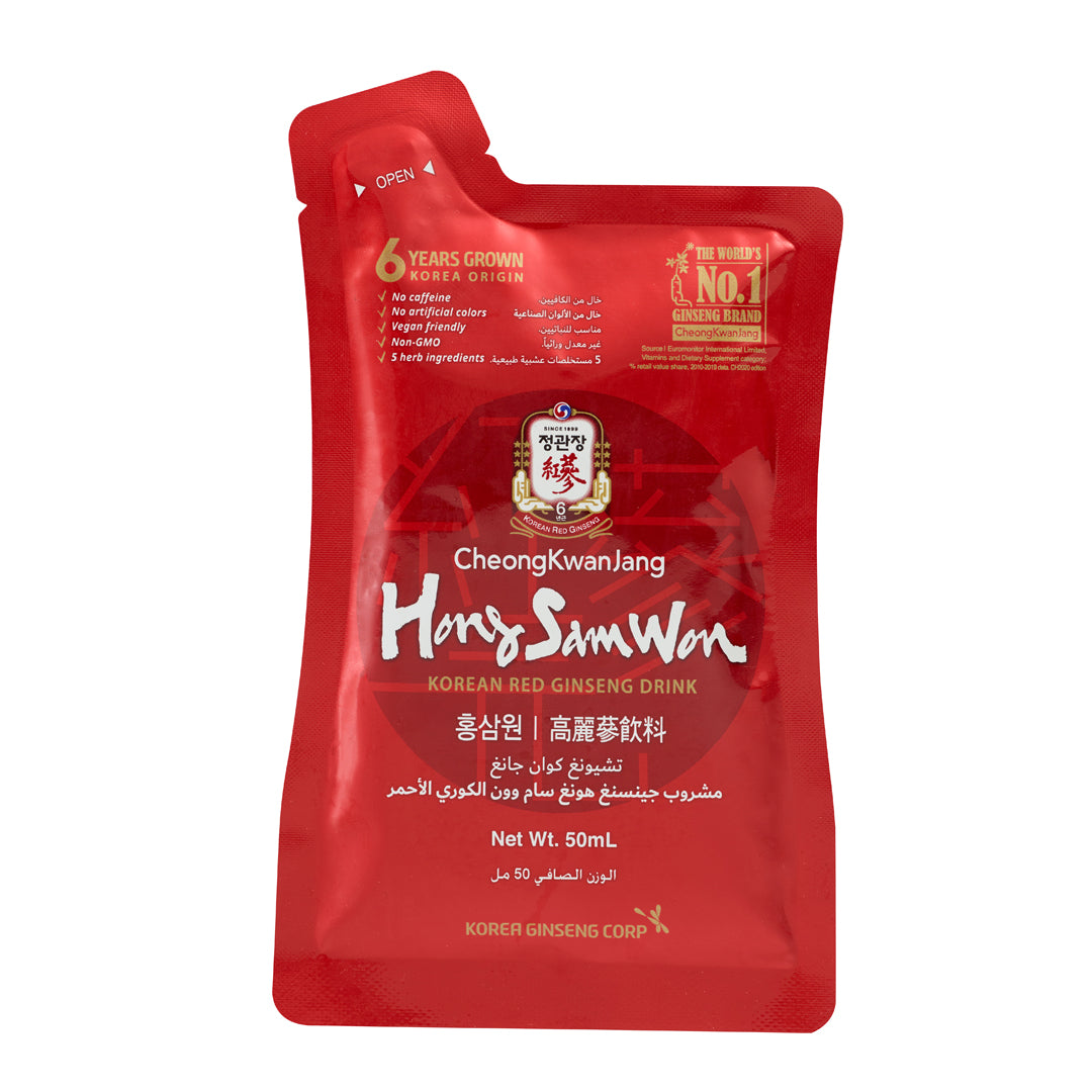 hong sam won korean red ginseng drink caffeine free