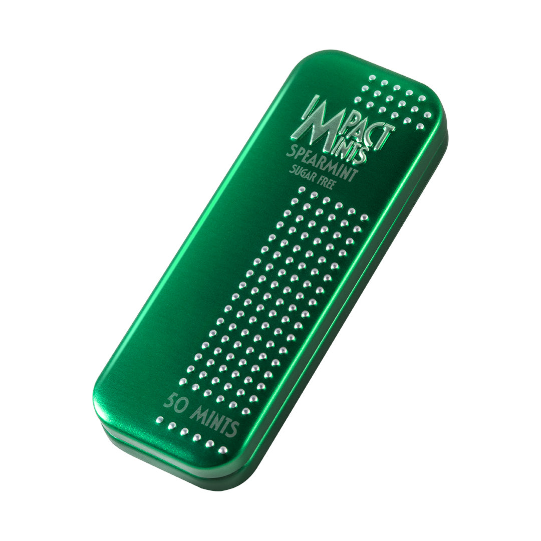 Impact Sugar-Free Spearmint Mints 9g (12 Tins) – Xylitol Fresh Breath, Vegan & Gluten-Free