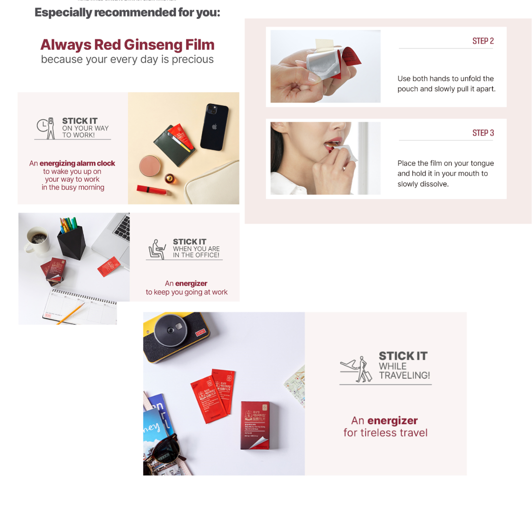 JUNGKWANJANG Extract Everytime Film – Korean Red Ginseng Oral Dissolving Film (260mg × 60 Strips)