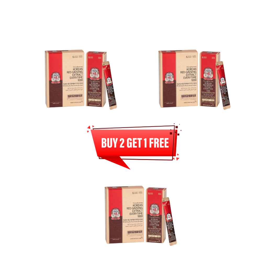 Korean Red Ginseng Everytime Extract Drink, 10 ml, 60 Sticks
